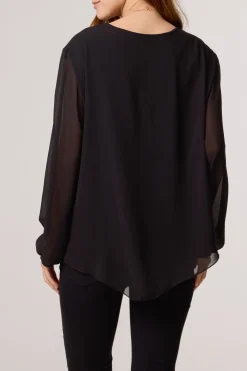 Tie Side Chiffon Necklace Top