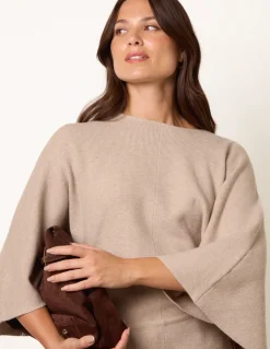 Tie Waist Batwing Knit Jumper