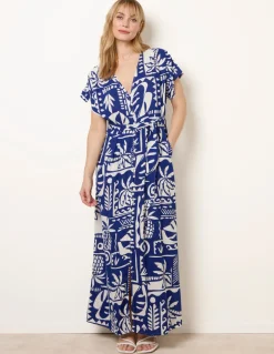 Tropical Block Print Dress