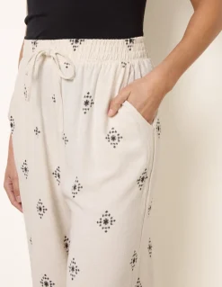 Trousers With All Over Embroidery