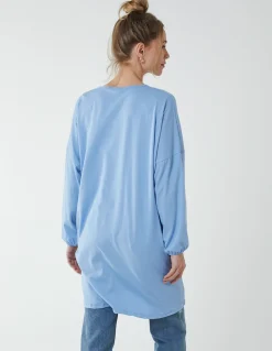 Twist Front Cotton Tunic With Side Pocket