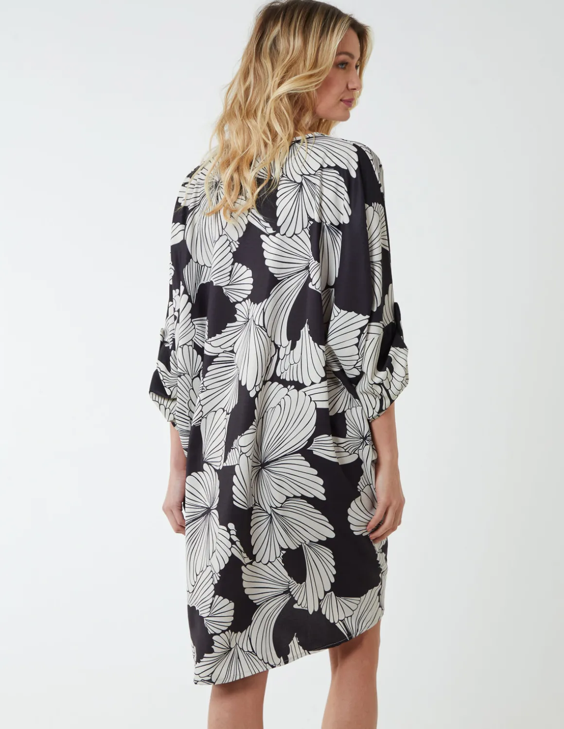 Twist Front Floral Print Tunic