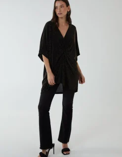 Twist Front Metalic Top