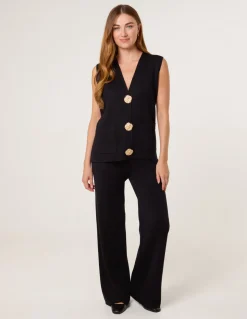 Two-Piece Set With Gold Button Details