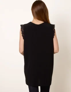 V Lace Trim Top
