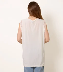 V Lace Trim Top