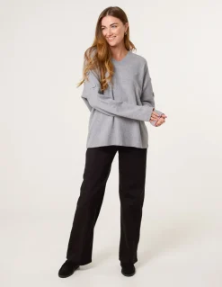 V Neck Button Jumper