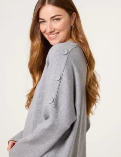 V Neck Button Jumper