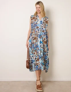 V Neck Loose Fit Maxi Dress