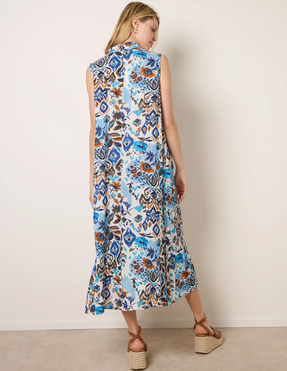 V Neck Loose Fit Maxi Dress