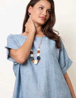 Washed Effect Tunic Dress