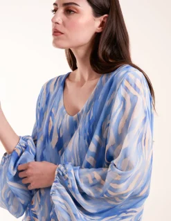 Watercolour V Neck Top
