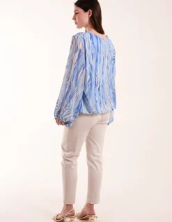 Watercolour V Neck Top