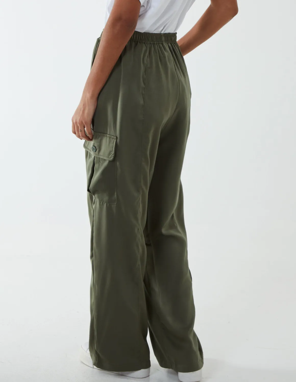 Wide Leg Cargo Trousers