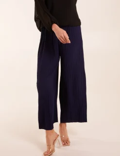 Wide Leg Pleated Trousers