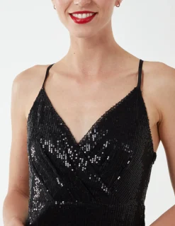 Wrap Front Cami Midi Dress