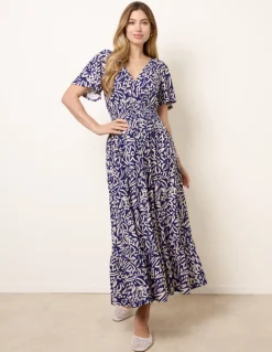 Wrap Front Midi Dress