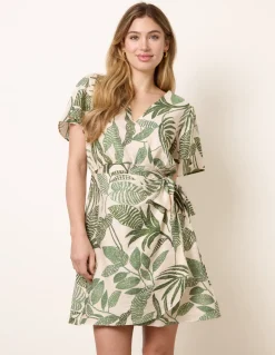 Wrap Front Sarong Mini Dress