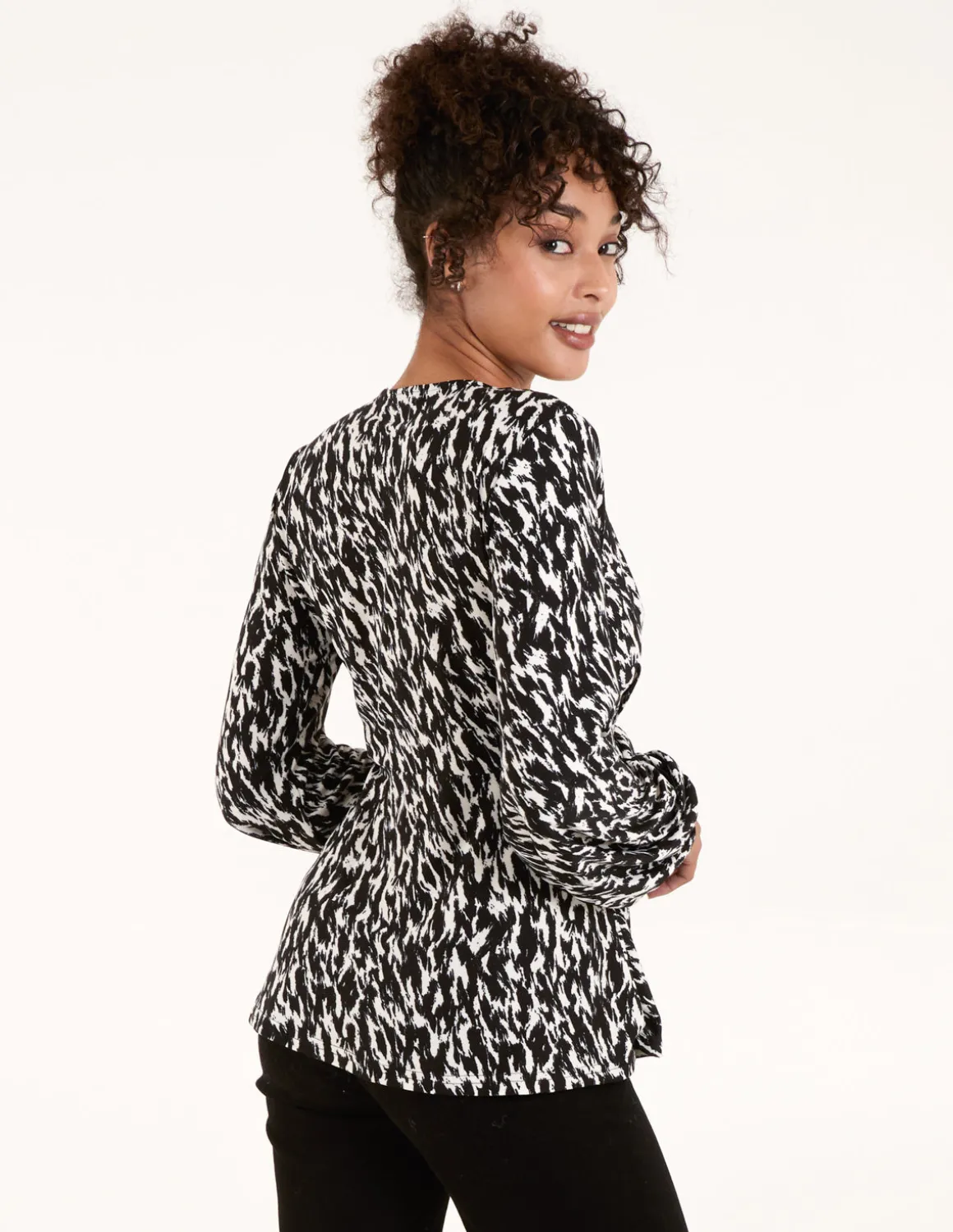 Wrap Front Tie Back Top