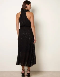 Wrap Knit Halter Shape Dress