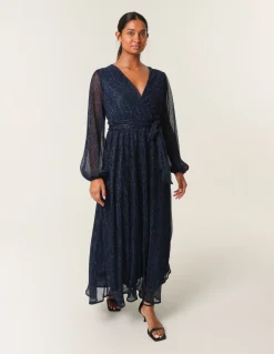 Wrap Metallic Dress