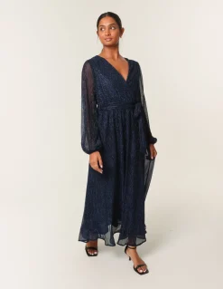 Wrap Metallic Dress