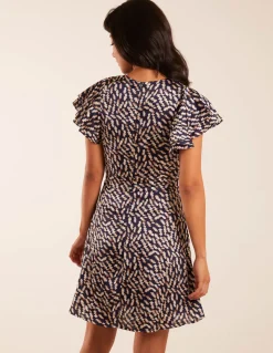 Wrap Ruffle Mini Dress
