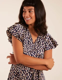 Wrap Ruffle Mini Dress