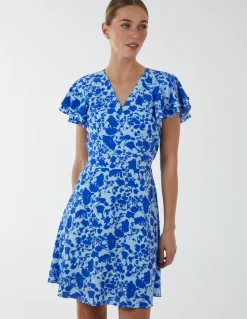 Wrap Ruffle Mini Dress