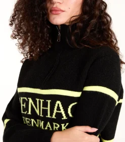 Zip Neck Logo Jumper